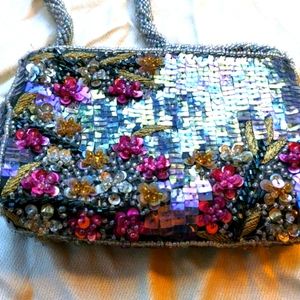 Moyna bag with sequence and embroidery